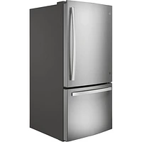 GE 33" 24.8 Cu. Ft. Bottom Freezer Refrigerator (GDE25EYKFS) - Stainless Steel