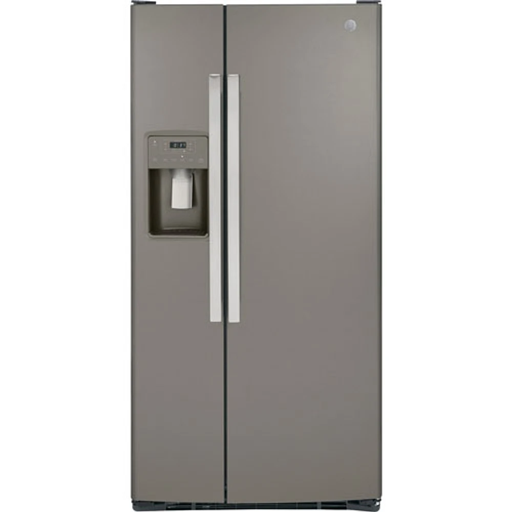 Réfrigérateur congélat. juxt. 23 pi³ 33 po distributeur eau/glaçons Whirlpool (GSS23GMPES)-Ardoise