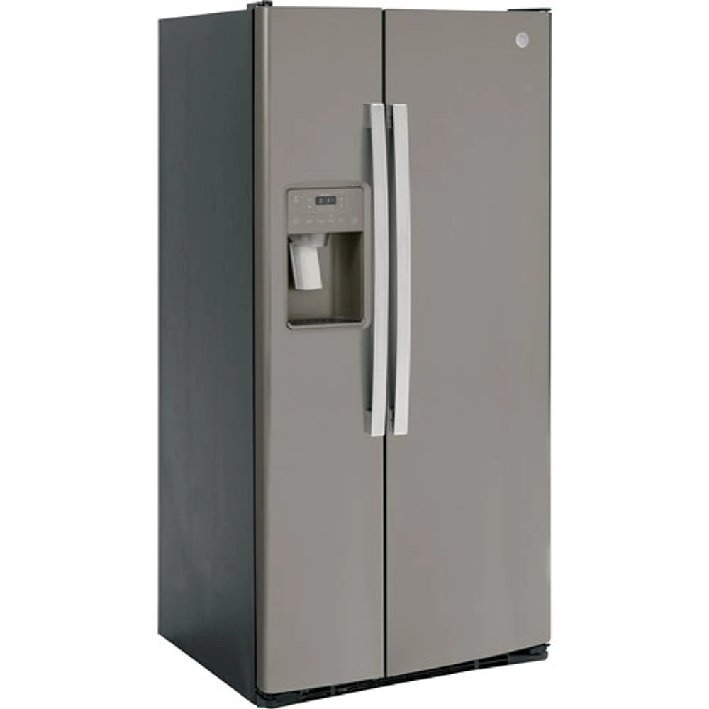 Réfrigérateur congélat. juxt. 23 pi³ 33 po distributeur eau/glaçons Whirlpool (GSS23GMPES)-Ardoise