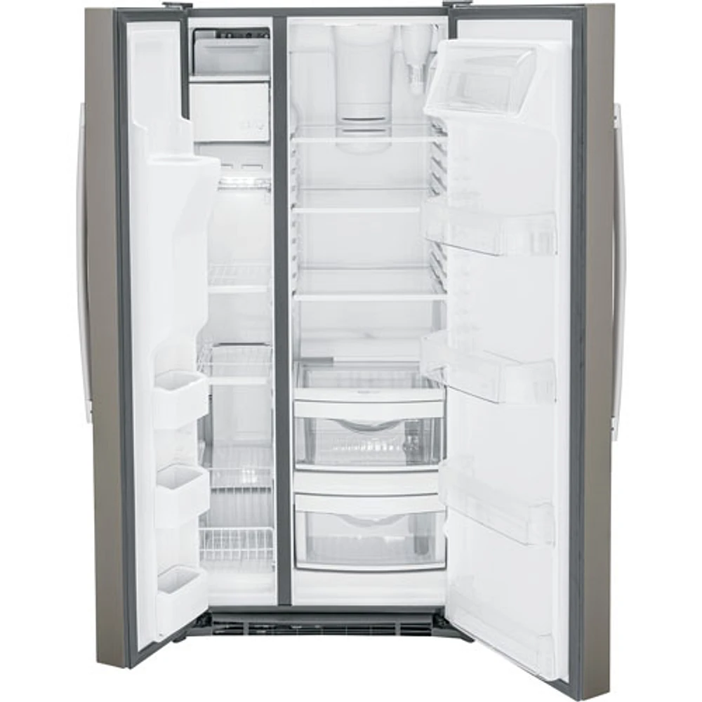 Réfrigérateur congélat. juxt. 23 pi³ 33 po distributeur eau/glaçons Whirlpool (GSS23GMPES)-Ardoise