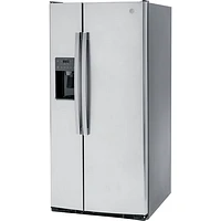 GE 33" 23 Cu. Ft. Side-By-Side Refrigerator with Water & Ice Dispenser (GSS23GYPFS) - Stainless Steel
