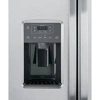 GE 33" 23 Cu. Ft. Side-By-Side Refrigerator with Water & Ice Dispenser (GSS23GYPFS) - Stainless Steel