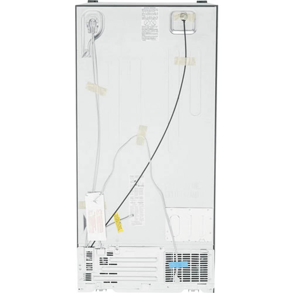 Réfrigérateur côte à côte 23 pi³ 33 po avec distributeur eau et glaçons de GE (GSS23GYPFS) - Inox