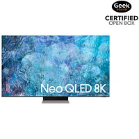 Open Box - Samsung 65" 8K UHD HDR Mini-LED Tizen OS Smart TV (QN65QN900AFXZC) - 2021 - Stainless Steel