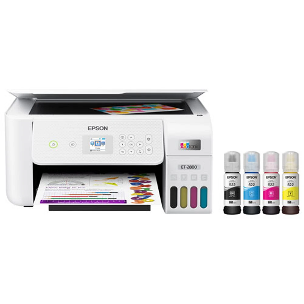 Epson EcoTank ET-2800 Wireless All-In-One Supertank Inkjet Printer - White