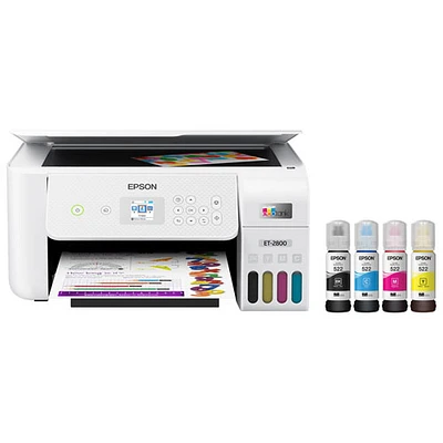 Epson EcoTank ET-2800 Wireless All-In-One Supertank Inkjet Printer - White