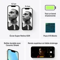 iPhone 13 256 Go d'Apple offert par Virgin Plus - Comète - Financement mensuel
