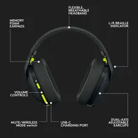 Logitech G435 LIGHTSPEED Bluetooth Wireless Gaming Headset for PC/PS5/PS4/Switch - Black