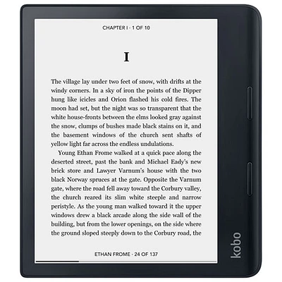 Liseuse numérique à écran tactile de 8 po Sage HD de Kobo (N778-KU-BK-K-EP) - Noir