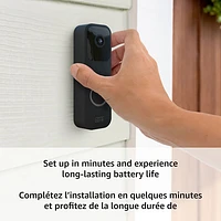 Blink Wired/Wire-Free Video Doorbell with Sync Module 2 - Black