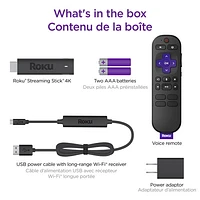 Roku Streaming Stick 4K Media Streamer with Remote