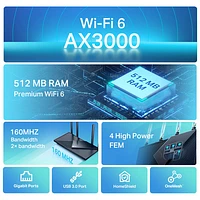TP-Link Archer AX55 Wireless AX3000 Dual-Band Wi-Fi 6 Router