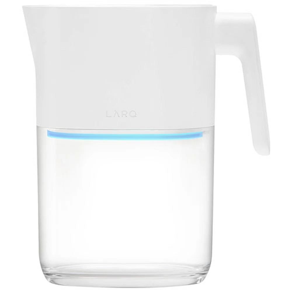 Pichet autonettoyant à filtre UV de 1,9 l (8 tasses) PureVis de LARQ - Blanc granite