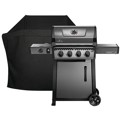 Napoleon Freestyle 425 47000 BTU Propane BBQ with Side Burner & Grill Cover - Black - Only at Best Buy