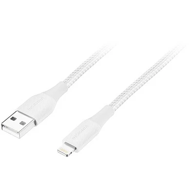 Insignia Apple MFi Certified 1.8m (6 ft.) Braided Lightning to USB-A Cable - Moon Grey