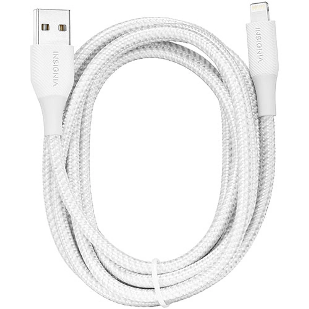 Câble tissé Lightning à USB-A de 1,8 m (6 pi) d'Insignia certifié MFi par Apple - Gris lunaire