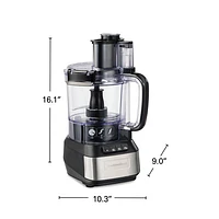 Hamilton Beach Stack & Snap Food Processor - 12-Cup - Black