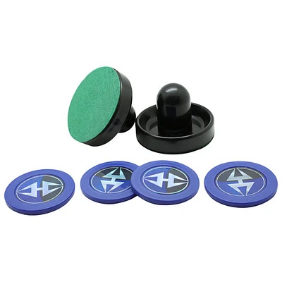 Ensemble de hockey pneumatique à rondelles de 2,87 po et poussoirs de 3,75 po Hathaway - Noir/Bleu