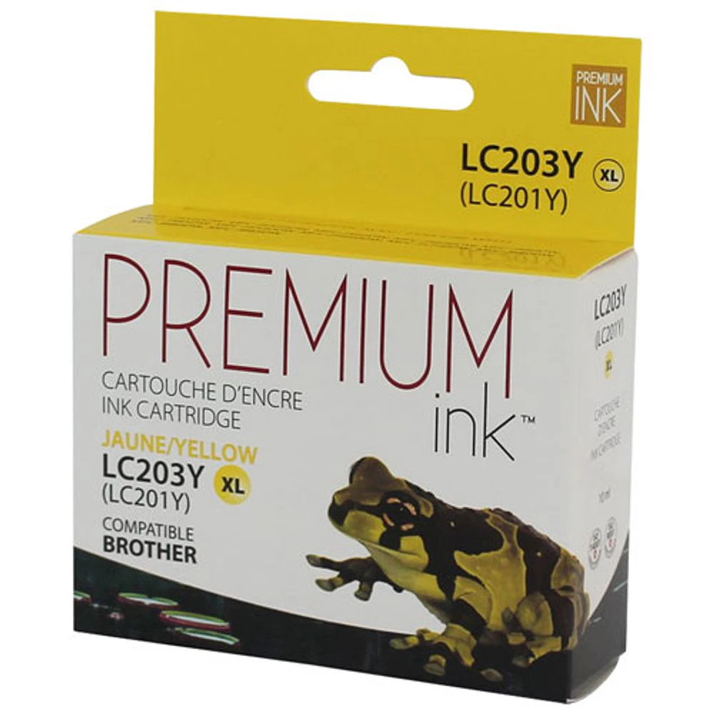 Cartouche d'encre jaune Premium Ink compatible avec Brother (LC203YS)