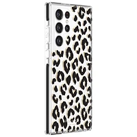 kate spade new york Fitted Hard Shell Case for Galaxy S22 Ultra - Leopard Black