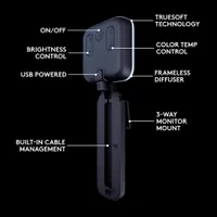 Logitech Litra Glow Premium LED Streaming Light with TrueSoft - Black