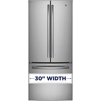 Réfrigérateur à deux portes de 21 pi³ et 30 po de GE (GNE21DYRKFS) - Acier inoxydable