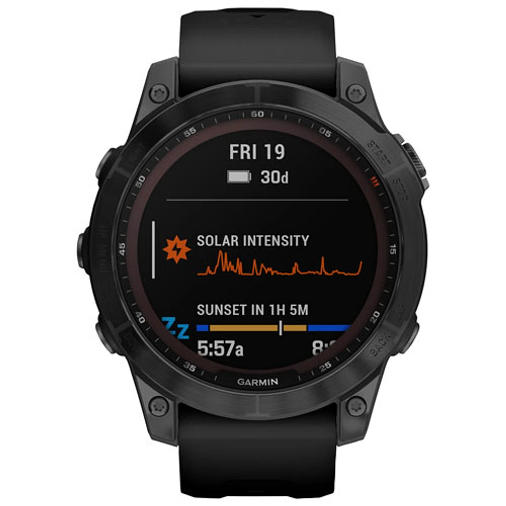 Montre intelligente multisport Bluetooth de mm fēnix 7X Sapphire Solar de Garmin