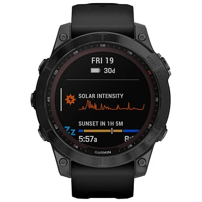 Garmin fēnix 7 Sapphire Solar 47mm Bluetooth Multisport Smartwatch - Black/Titanium Back