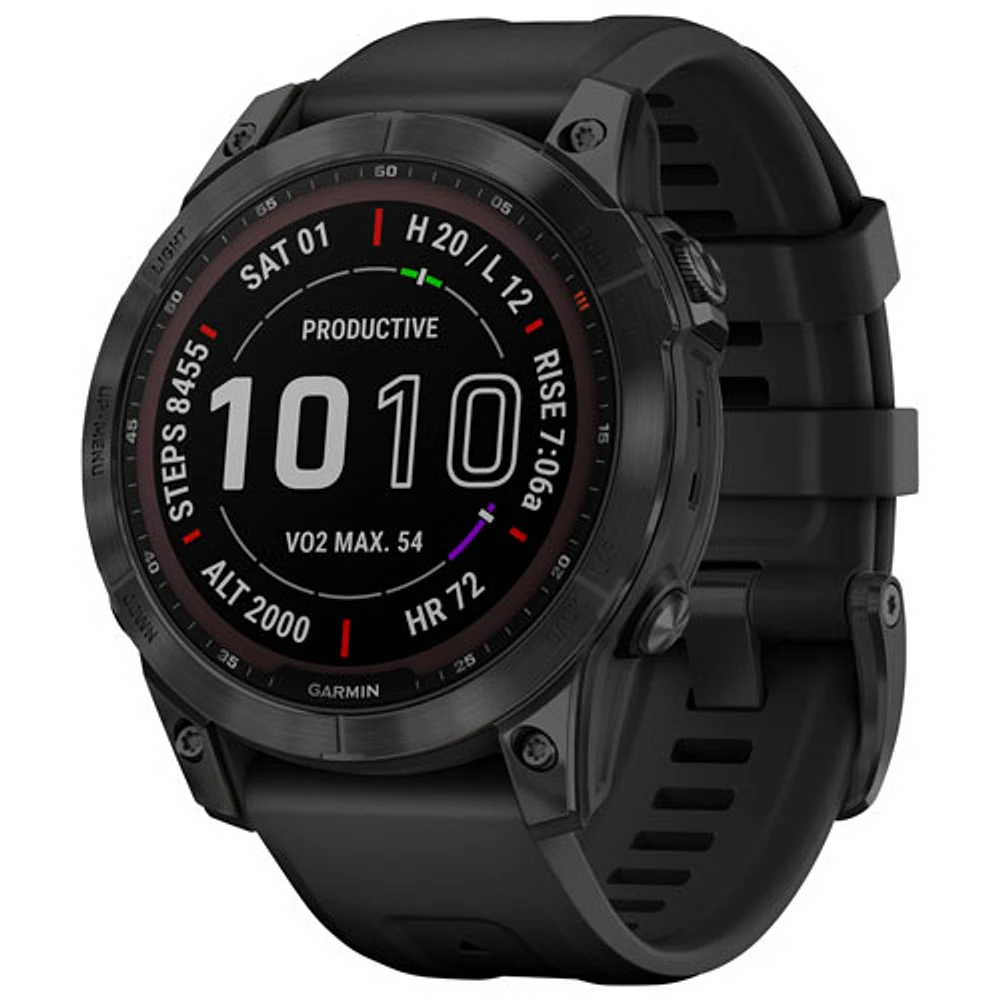 Montre intelligente multisport Bluetooth de mm fēnix 7X Sapphire Solar de Garmin