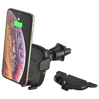 iOttie AutoSense Wireless Charging 2-in-1 Universal CD & Air Vent Combo Mount - Black