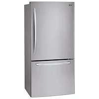 LG 30" 22.1 Cu. Ft. Bottom Freezer Refrigerator (LRDNS2200S) - Stainless Steel