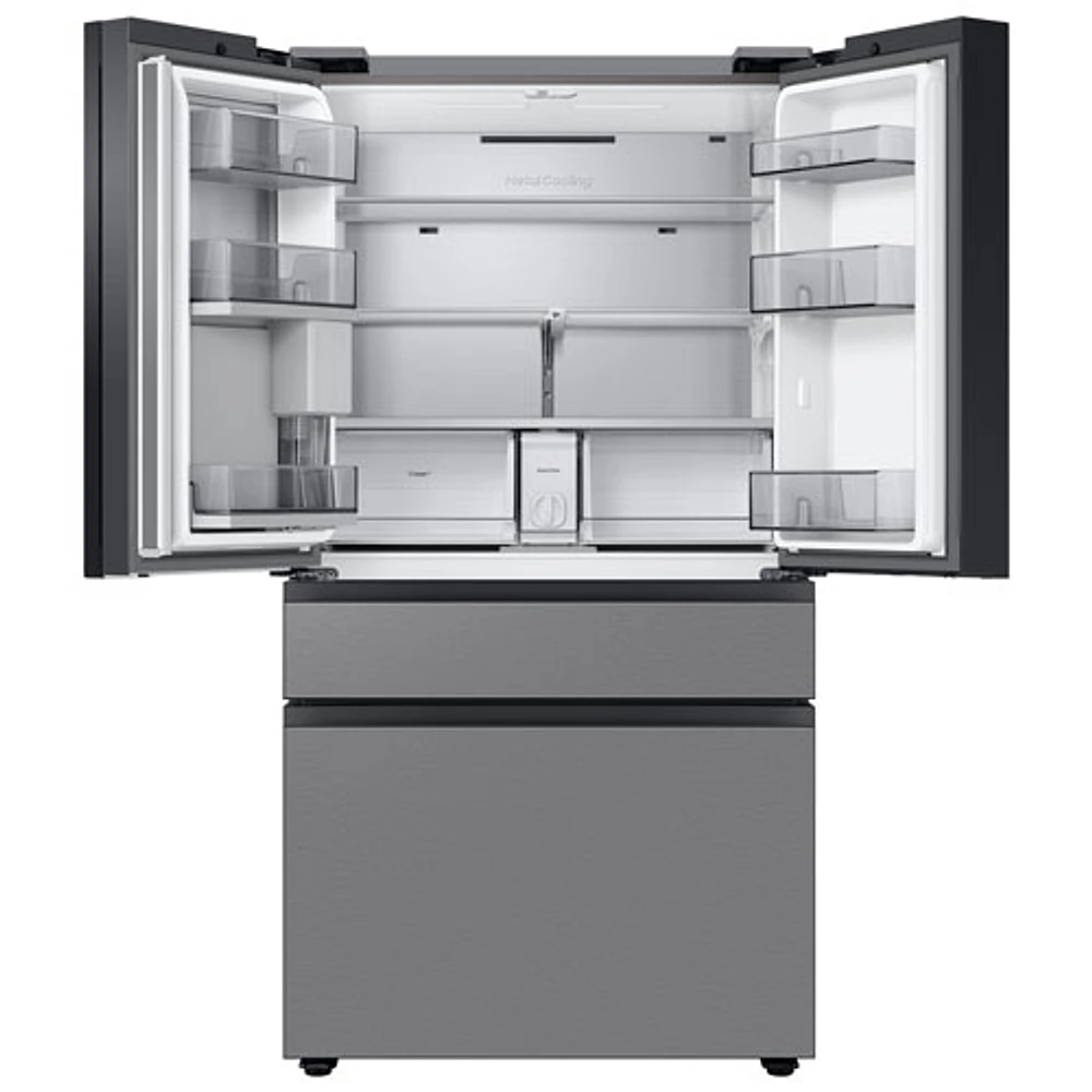 Réfrigérateur à 4 portes de 22,8 pi³ et de 36 po avec distributeur d'eau BESPOKE de Samsung (RF23BB8600QLAA) - Acier inoxydable