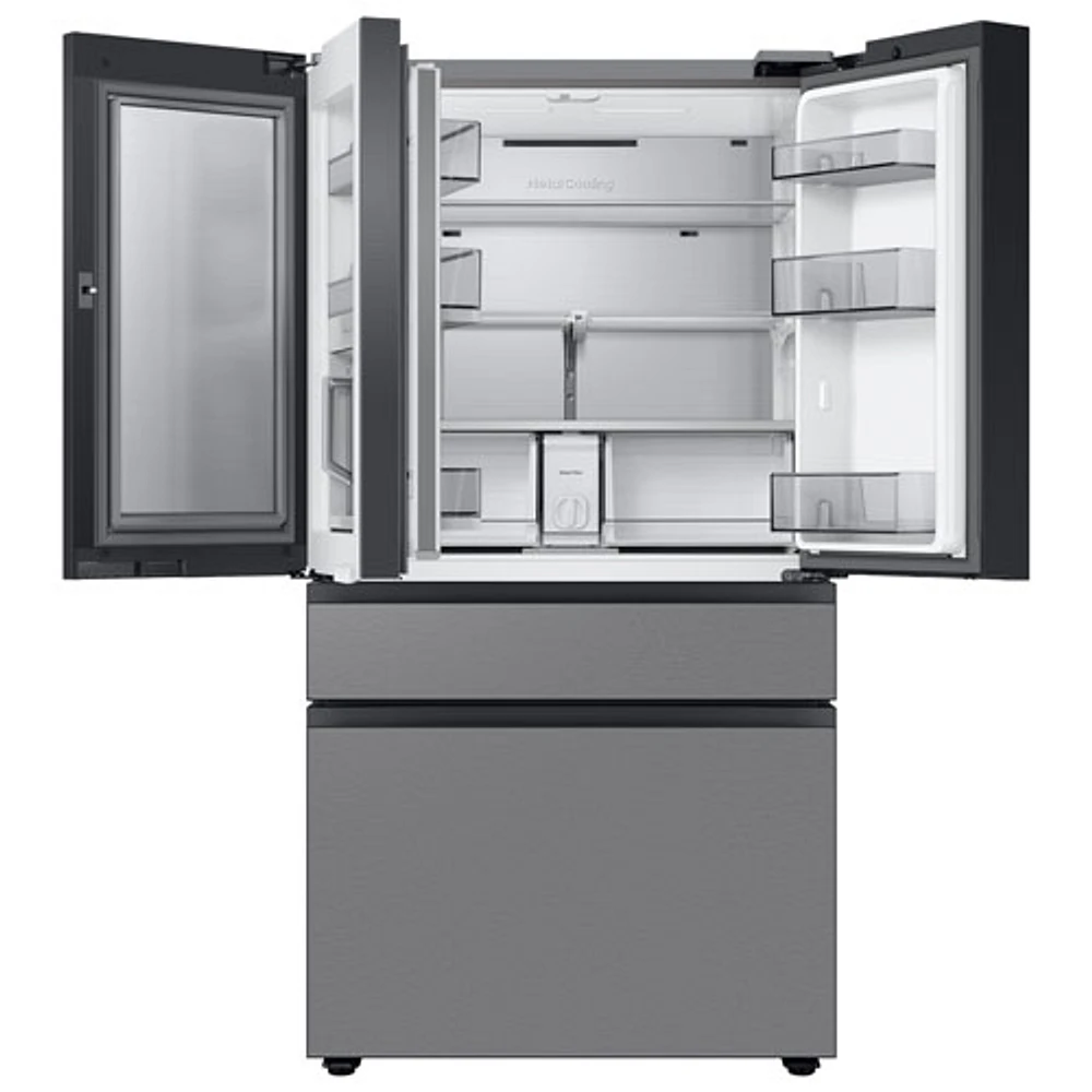 Réfrigérateur à 4 portes de 22,8 pi³ et de 36 po avec distributeur d'eau BESPOKE de Samsung (RF23BB8600QLAA) - Acier inoxydable