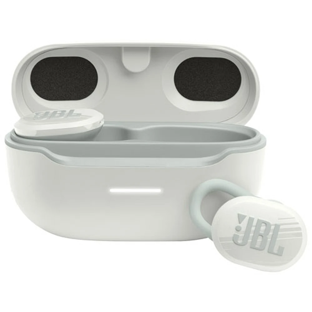 Écouteurs boutons 100 % sans fil à isolation sonore Endurance Race de JBL - Blanc