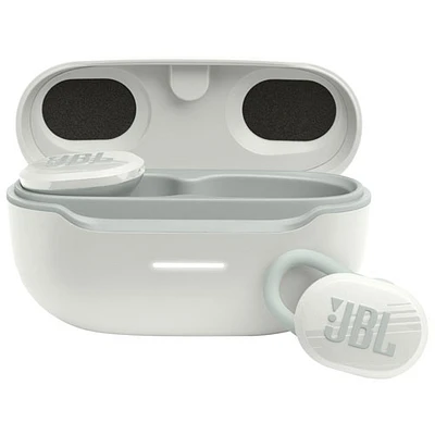 Écouteurs boutons 100 % sans fil à isolation sonore Endurance Race de JBL - Blanc