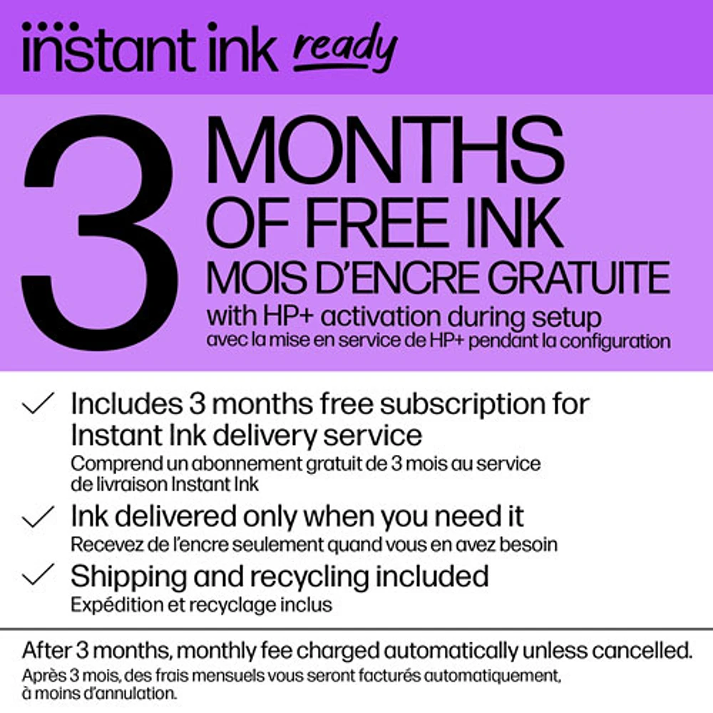 Imprimante à jet d'encre tout-en-un sans fil ENVY Inspire 7255e de HP - Essai de 3 mois de Instant Ink de HP inclus*