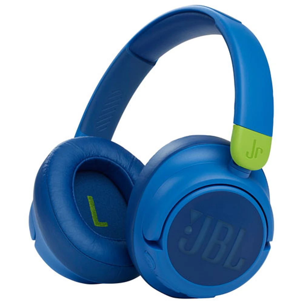 Casque d'écoute Bluetooth à suppression du bruit pour enfants Junior 460NC de JBL - Bleu