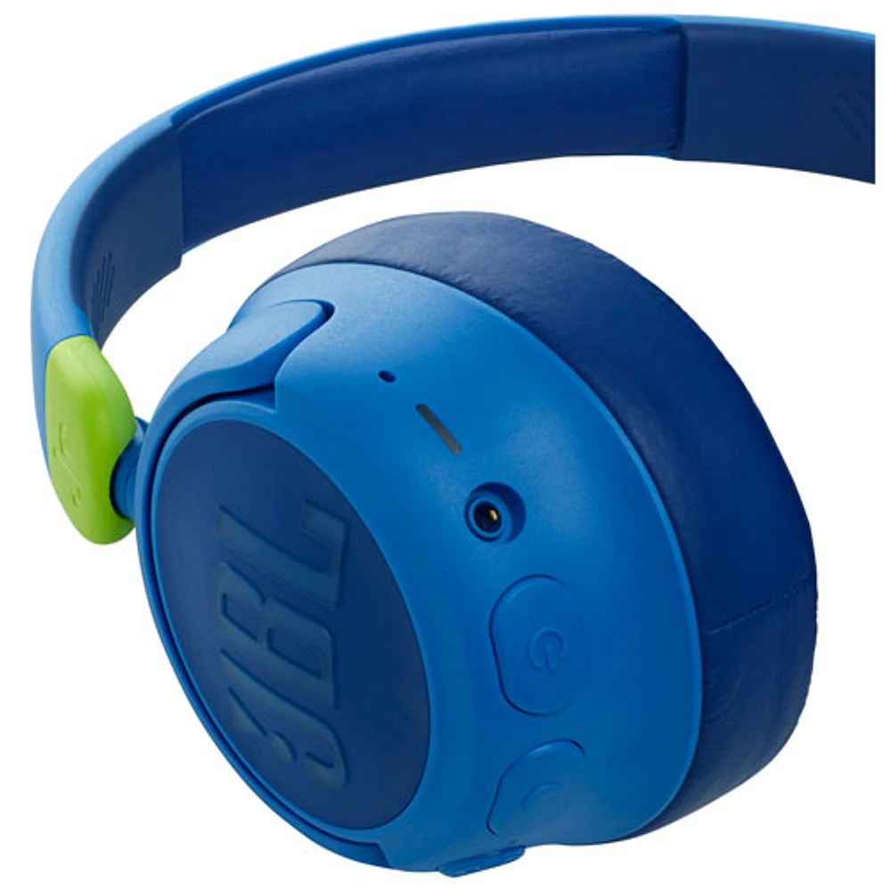 Casque d'écoute Bluetooth à suppression du bruit pour enfants Junior 460NC de JBL - Bleu