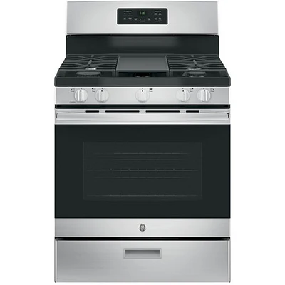 GE 30" 5.0 Cu. Ft. 5-Burner Freestanding Gas Range (JCGBS66SEKSS) - Stainless Steel