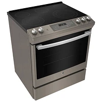 GE 30" 5.3 Cu. Ft. True Convection 5-Element Slide-In Electric Range (JCS840EMES) - Slate