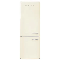 Smeg 50's Style 28" 18 Cu. Ft. Bottom Freezer Refrigerator with Ice Dispenser (FAB38ULCR) - Cream
