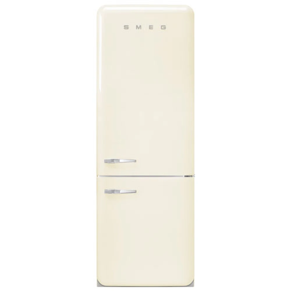 Smeg 50's Style 28" 18 Cu. Ft. Bottom Freezer Refrigerator with Ice Dispenser (FAB38URCR) - Cream