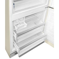 Smeg 50's Style 28" 18 Cu. Ft. Bottom Freezer Refrigerator with Ice Dispenser (FAB38URCR) - Cream