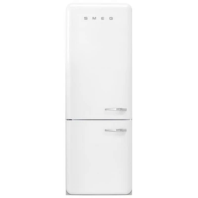 Réfrigérateur à congélateur inférieur 18 pi³ 28 po à distributeur de glaçons Années 50 de Smeg (FAB38ULWH) - Blanc
