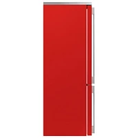 Smeg Portofino 28" 18 Cu. Ft. Bottom Freezer Refrigerator with Ice Dispenser (FA490URR) - Red