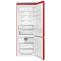 Smeg Portofino 28" 18 Cu. Ft. Bottom Freezer Refrigerator with Ice Dispenser (FA490URR) - Red