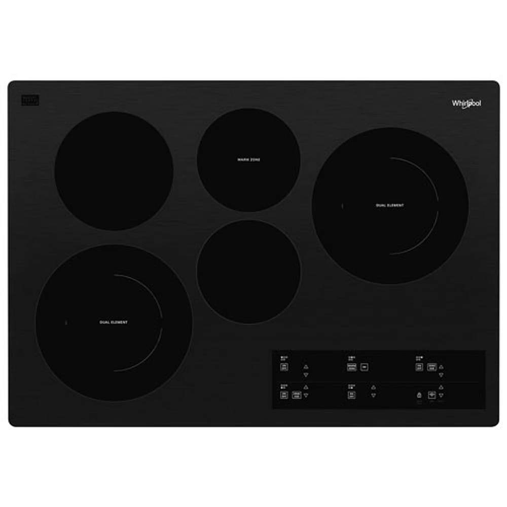 Surface de cuisson électrique de 30 po à 5 éléments de Whirlpool (WCE97US0KB) - Noir