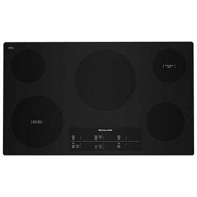 KitchenAid 36" 5-Element Electric Cooktop (KCES956KBL) - Black