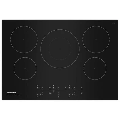 KitchenAid 30" 5-Element Induction Cooktop (KCIG550JBL) - Black