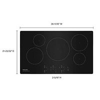 KitchenAid 36" 5-Element Induction Cooktop (KCIG556JSS) - Stainless Steel